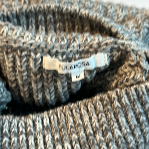 Tularose Djuna Mock Neck Balloon Sleeve Sweater Dress in Charcoal Gray Size M - Picture 7 of 9